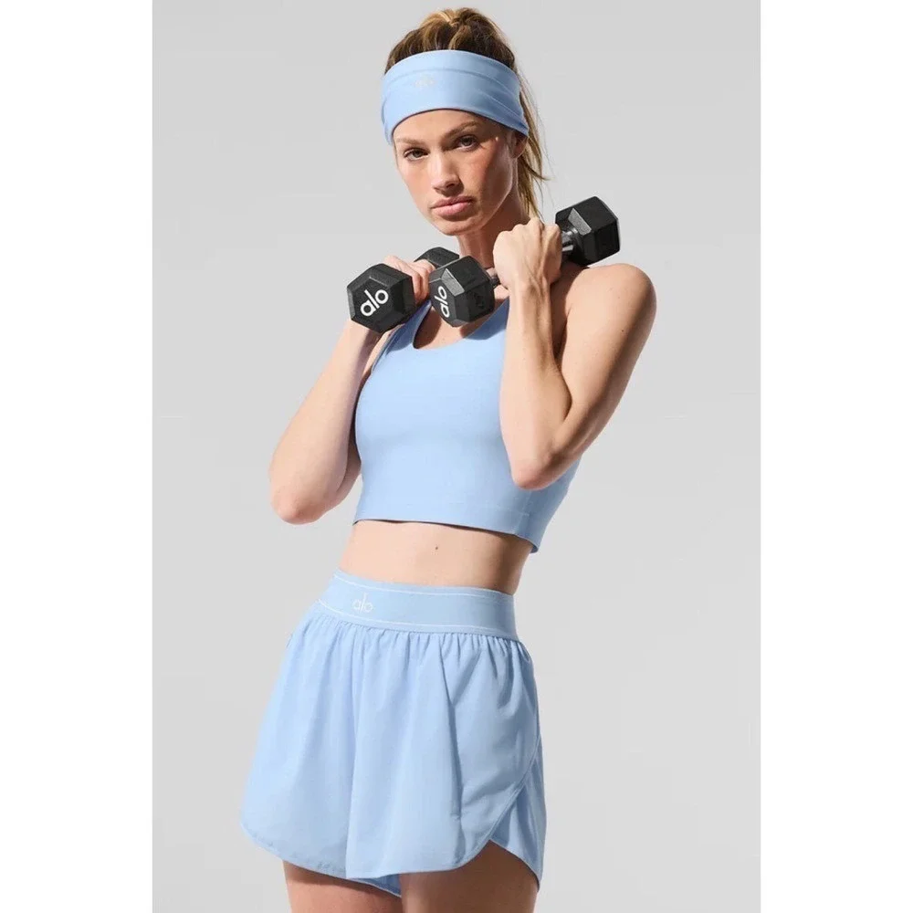 Alo Yoga Match Point Short Seashell Blue S